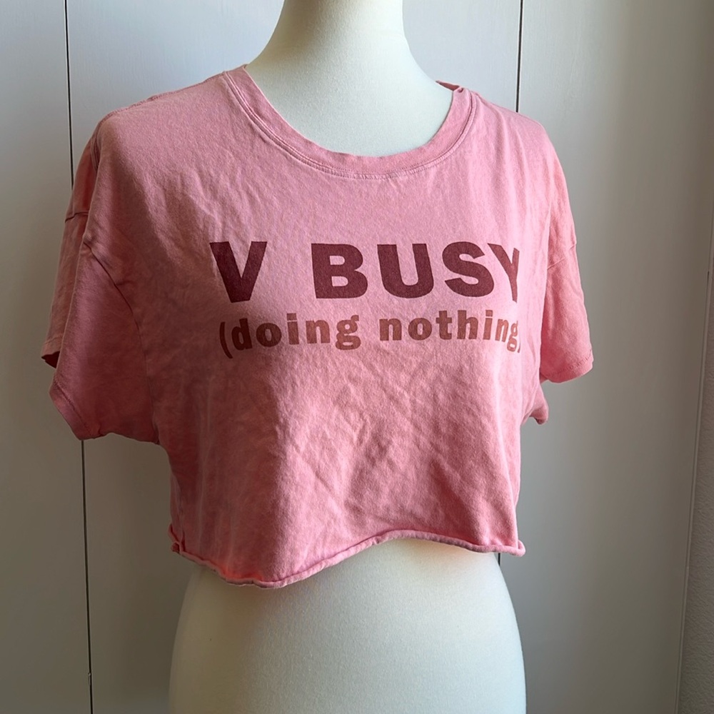 Graphic crop tee EUC